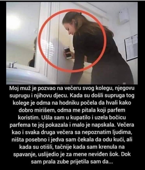 “Moj muž je pozvao na večeru svog kolegu, njegovu suprugu i njihovu djecu.