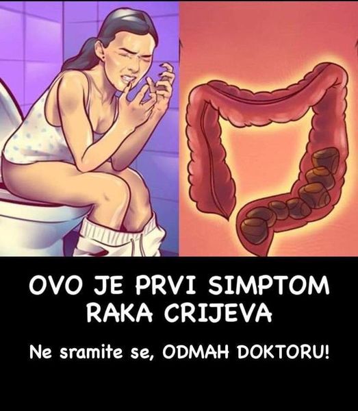 Ne sramite se, ODMAH DOKTORU! OVO JE PRVI SIMPTOM RAKA CRIJEVA:  Nikako ne zanemarujte, NIJE BEZAZLENO