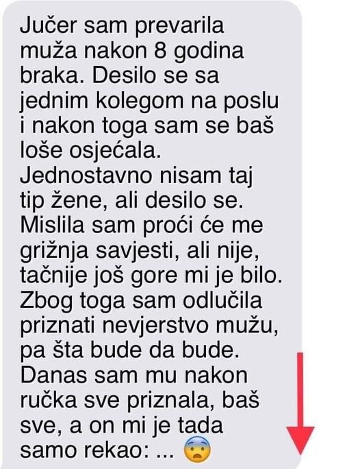 Nakon 8 godina braka, jednostavno se desilo”