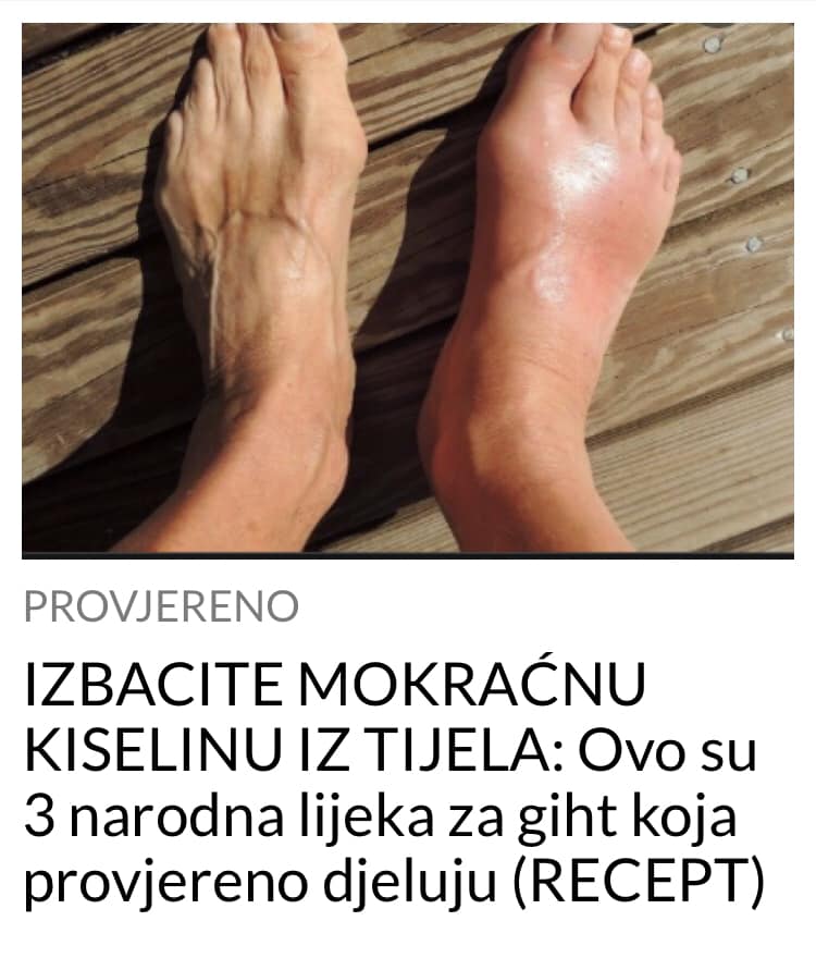 Nakupljanje mokraćne kiseline može prouzrokovati bol u zglobovima