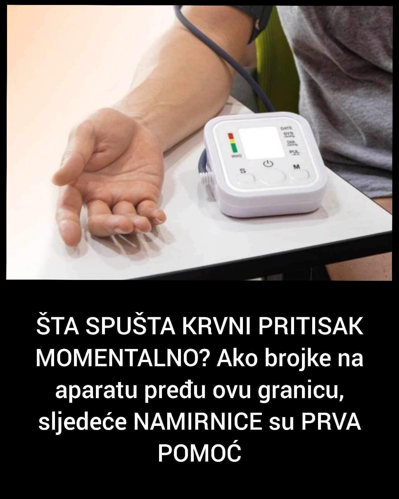 Palim visok krvni pritisak i ne znate kako da ga snizite za kratko vreme? Ovo su neki od prirodnih savjeta.