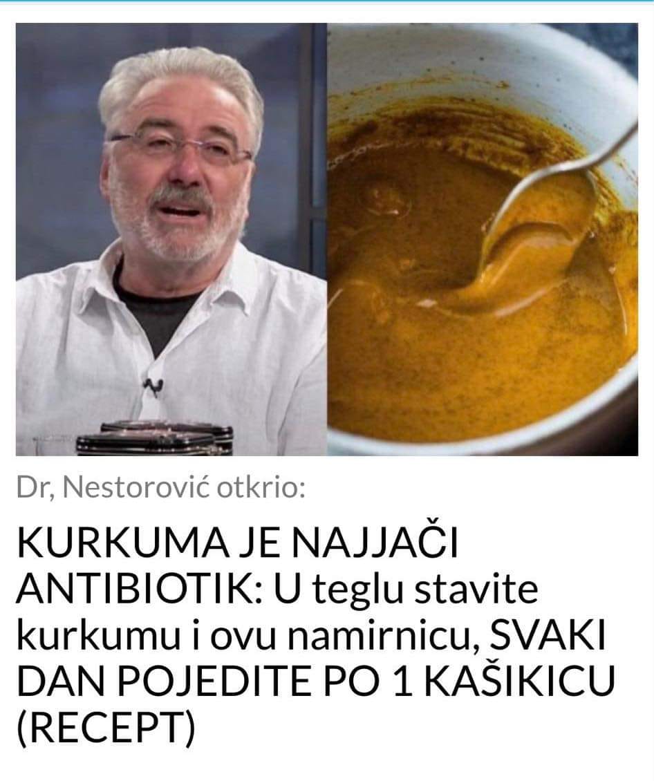 KURKUMA JE NAJJAČI ANTIBIOTIK:  U teglu stavite kurkumu i ovu namirnicu, SVAKI DAN POJEDITE PO 1 KAŠIKICU (RECEPT)