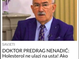 Predrag Nenadić, nutricionista, tvrdi da holesterol najviše dolazi iz