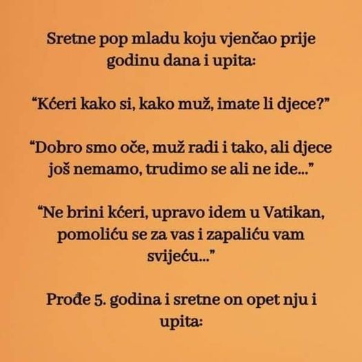 Sretne pop mladu koju je vjenčao prije godinu dana…