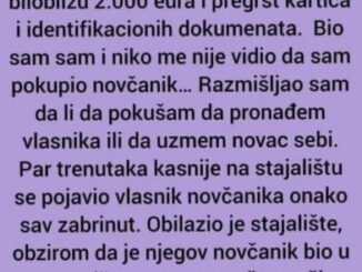 “Juče sam na autobuskom stajalištu pronašao novčani