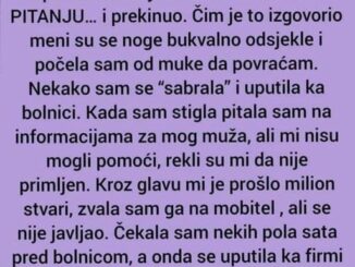 “Muž mi je juče javio da ga voze sanitetom u bolnicu