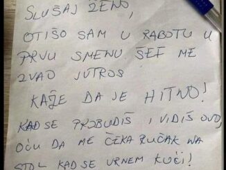 Na mrežama pojavila se poruka koju je suprug ostavio ženi