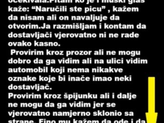 “Prije neku noć u 11 uvečer kuca neko na vrata