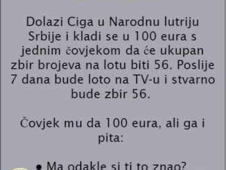 Dolazi Ciga u Narodnu lutriju Srbije i kladi se u 100 eura