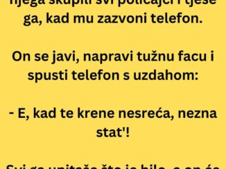 Policajac na poslu dobio vijest da mu je umrla majka,