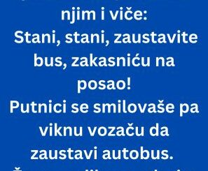 sa stanice, jedna žena potrči za njim i viče: