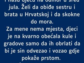 “Majka mog supruga je uredno pozvala mog supruga