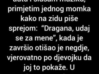 “Prije neki dan, sjedim u autu i slušam muziku