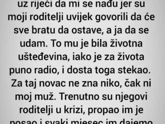 “Deda mi je dao oko 50.000 eur u dinarima