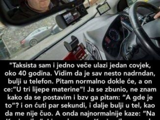 Taksista sam i jedno veče ulazi